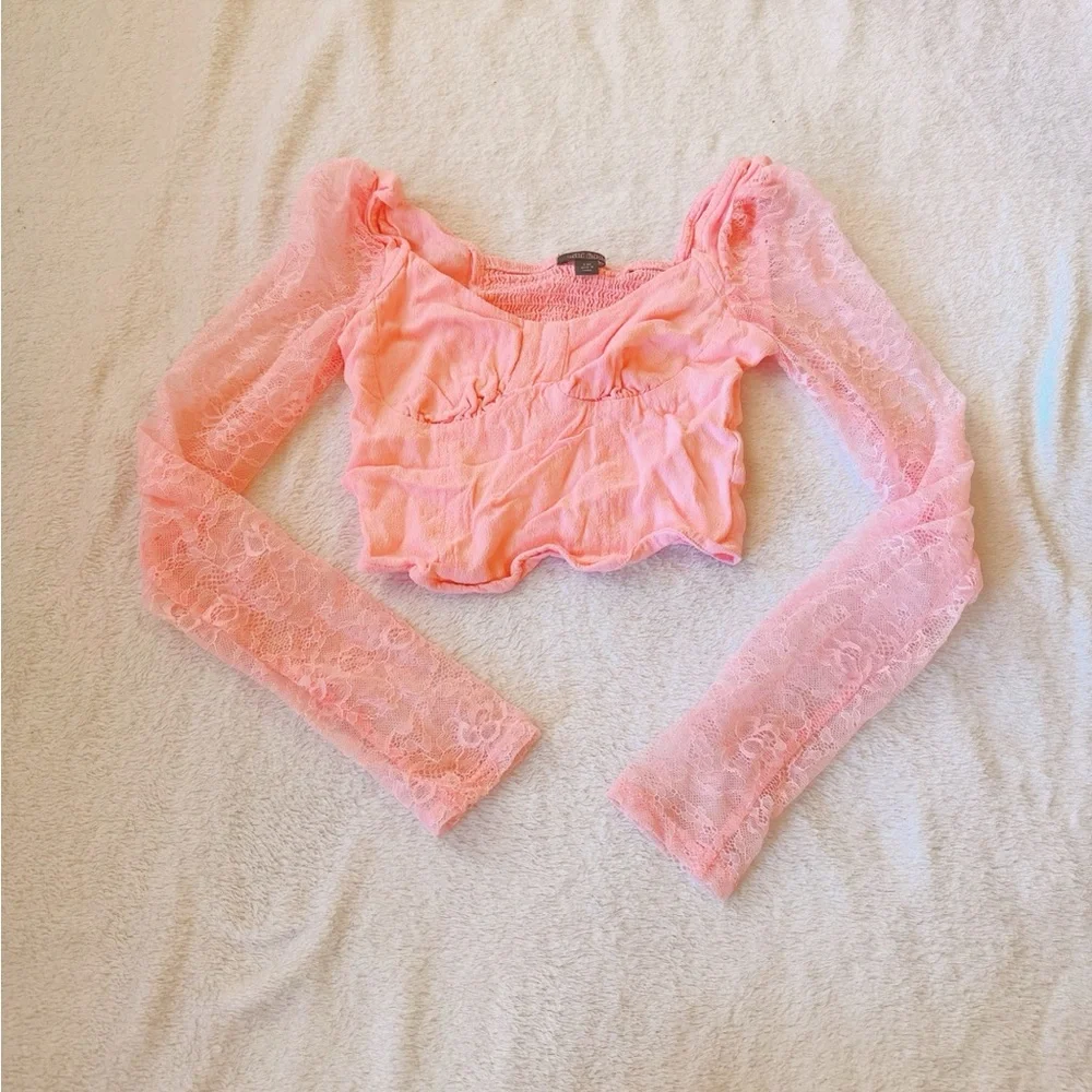 Wild Fable Pink Lace Blouse - Picture 1 of 3